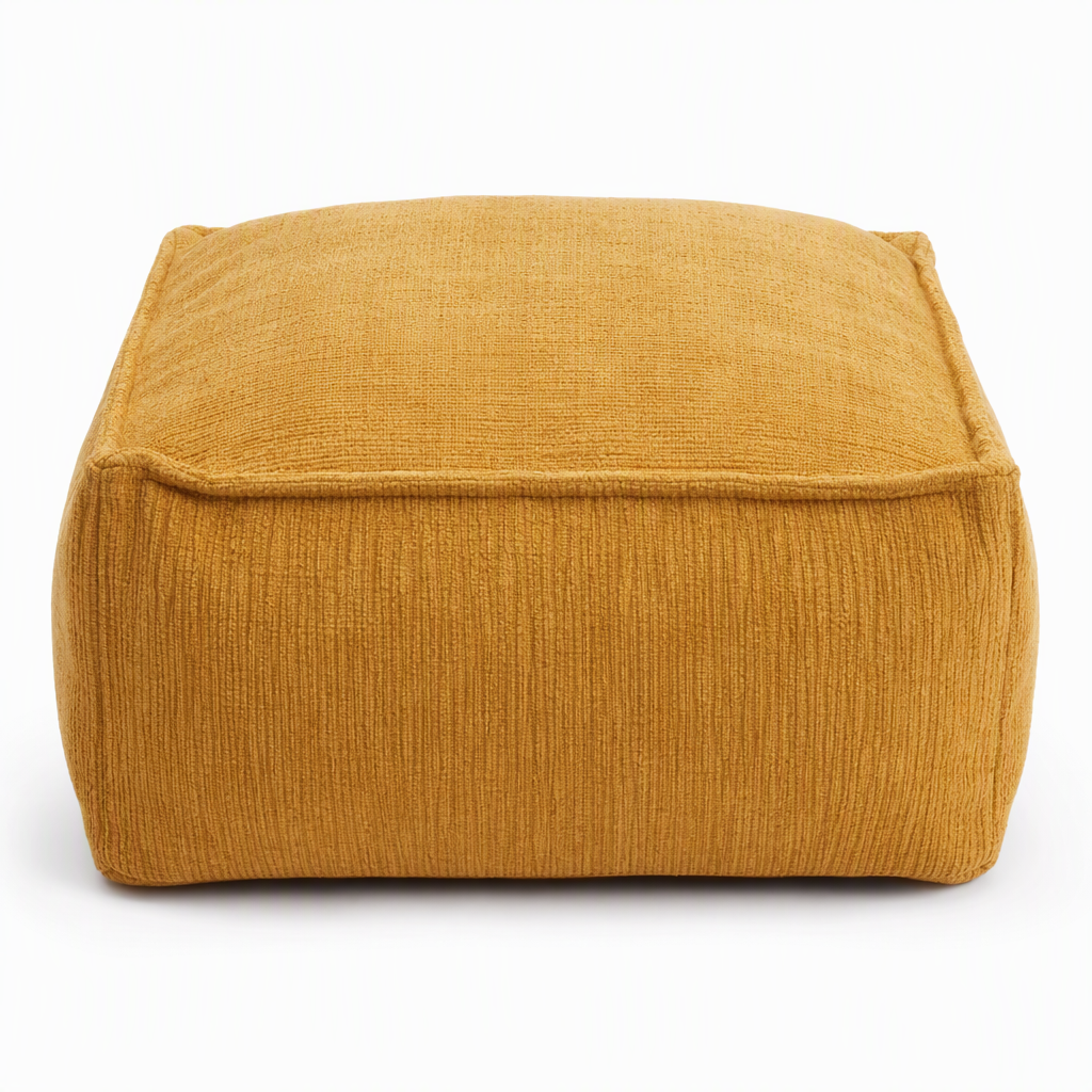 Aufbewahrungs-Pouf-Bezug – Großer Reißverschluss, waschbar & 45x45x23cm