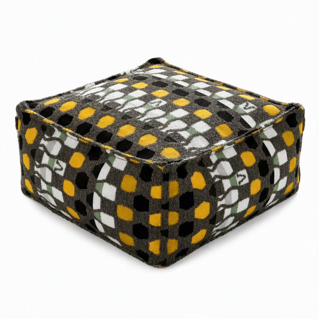 Aufbewahrungs-Pouf-Bezug – Großer Reißverschluss, waschbar & 45x45x23cm
