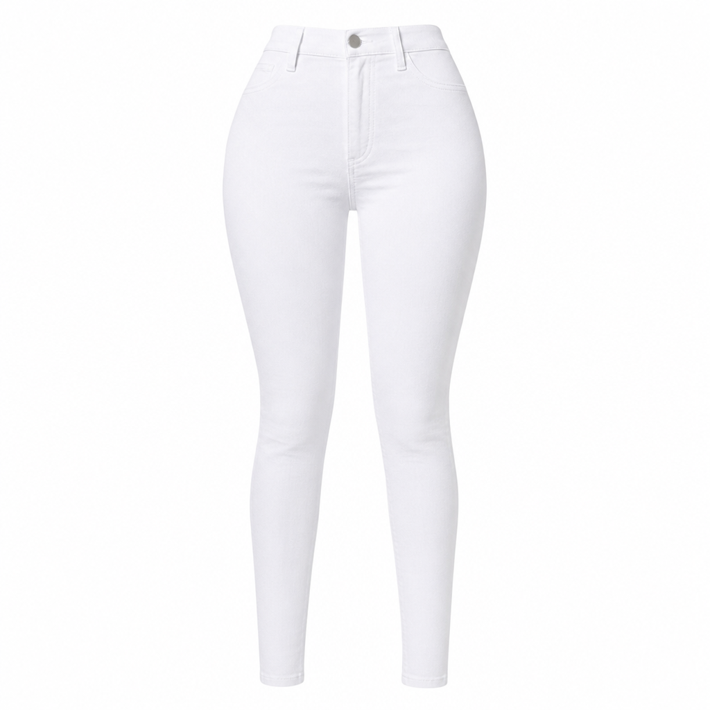 Hochgeschnittene Stretch-Bleistifthose mit schmeichelnder Form