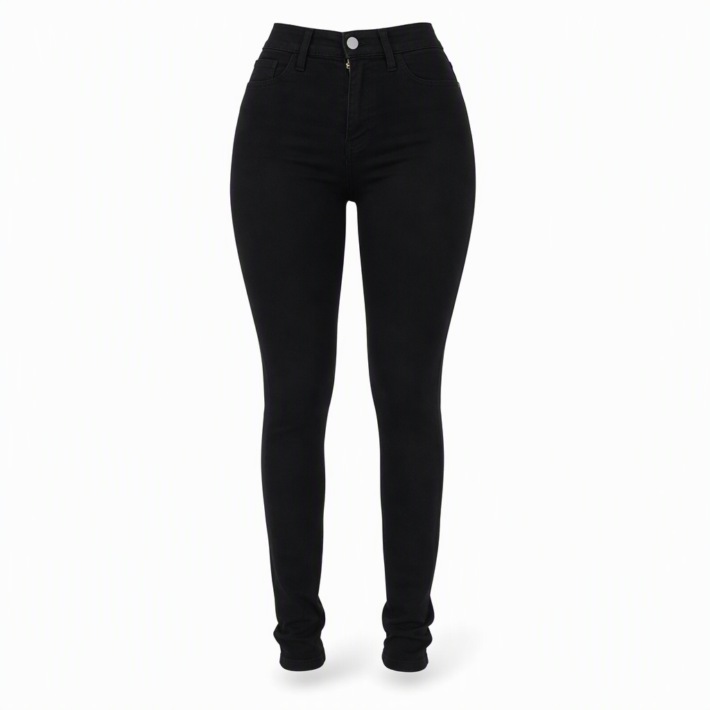 Hochgeschnittene Stretch-Bleistifthose mit schmeichelnder Form