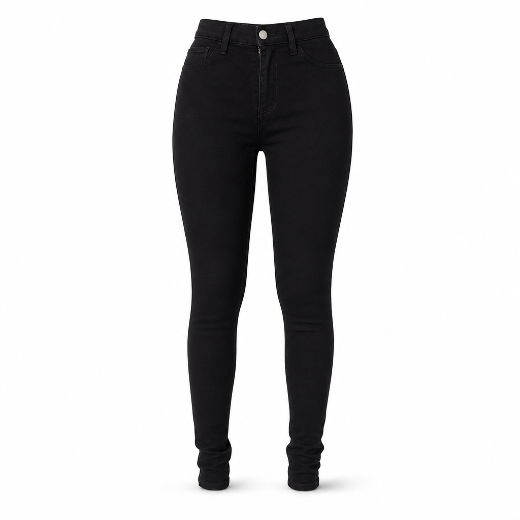 Hochgeschnittene Stretch-Bleistifthose mit schmeichelnder Form