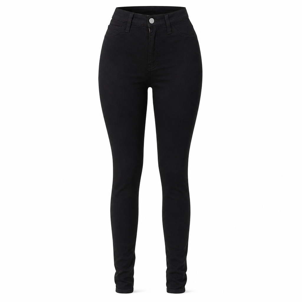 Hochgeschnittene Stretch-Bleistifthose mit schmeichelnder Form