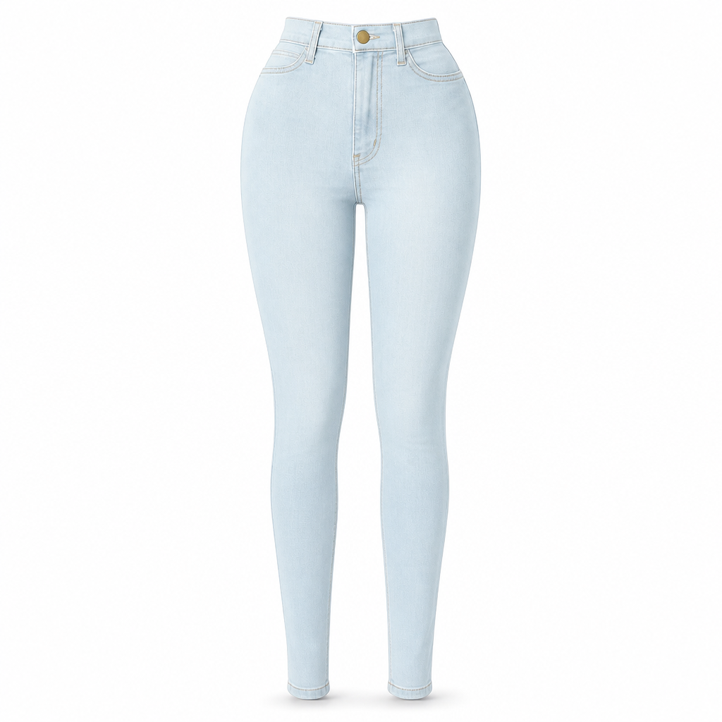Hochgeschnittene Stretch-Bleistifthose mit schmeichelnder Form