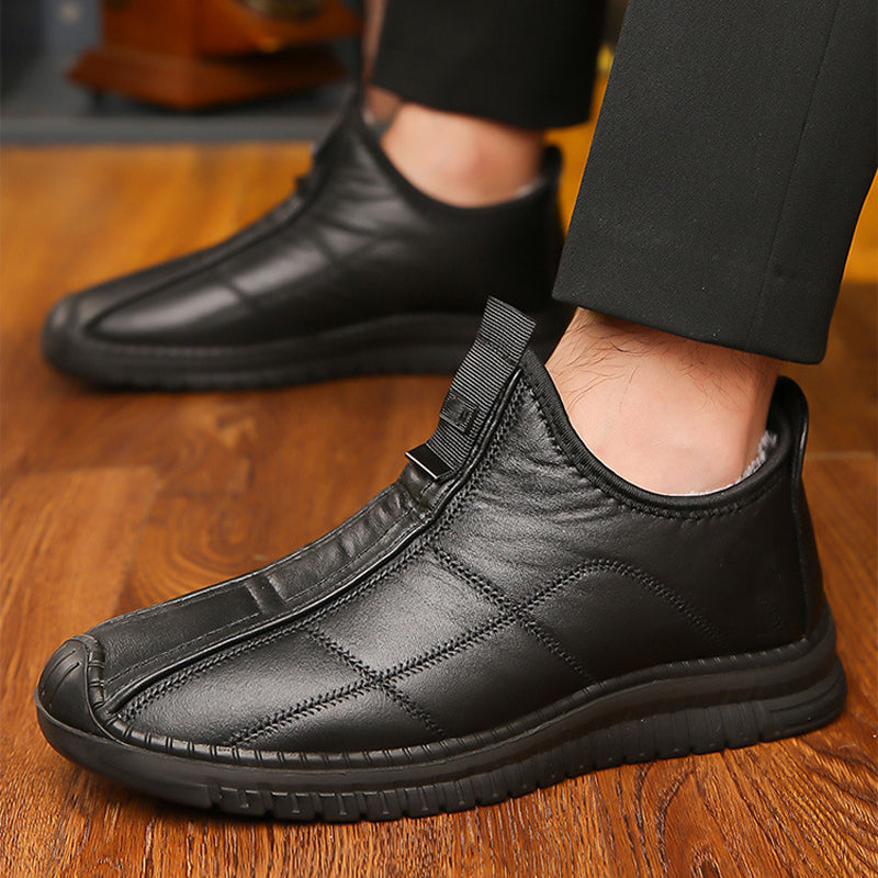 Herrenschuhe mit Plüschfutter und rutschfeste Wanderschuhe – warm, bequem und perfekt für Winter und Outdoor