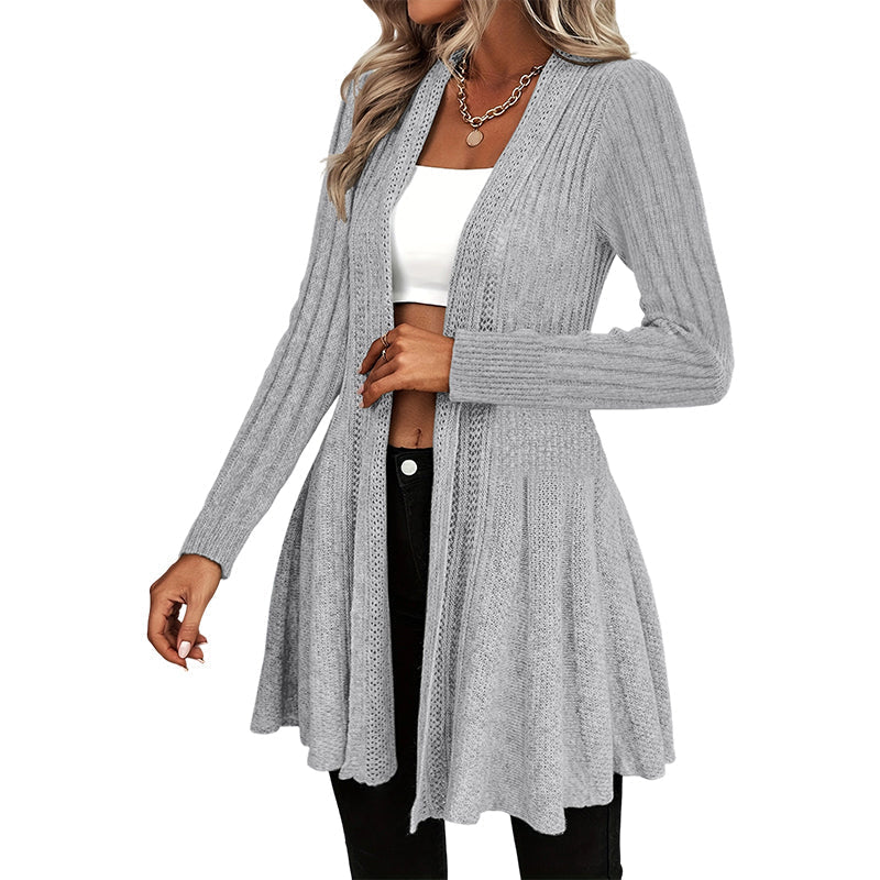 Elegante offene Strickjacke mit Stricktextur – Weich, bequem und vielseitiger Stil für alle Gelegenheiten