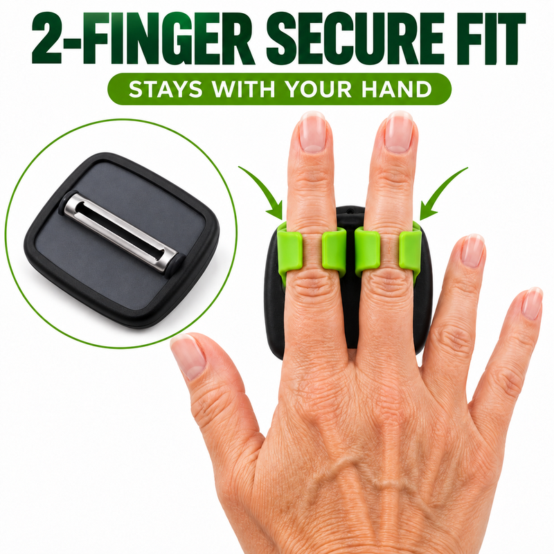 Ergonomischer Obst- und Gemüseschäler für zwei Finger