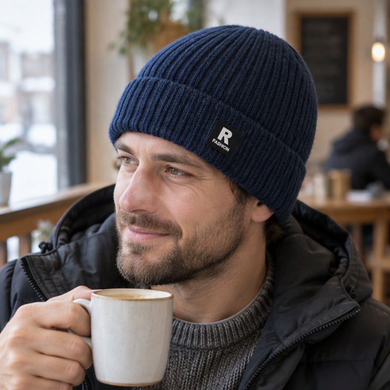 Herren Slouchy Strick Warme Schädelmütze