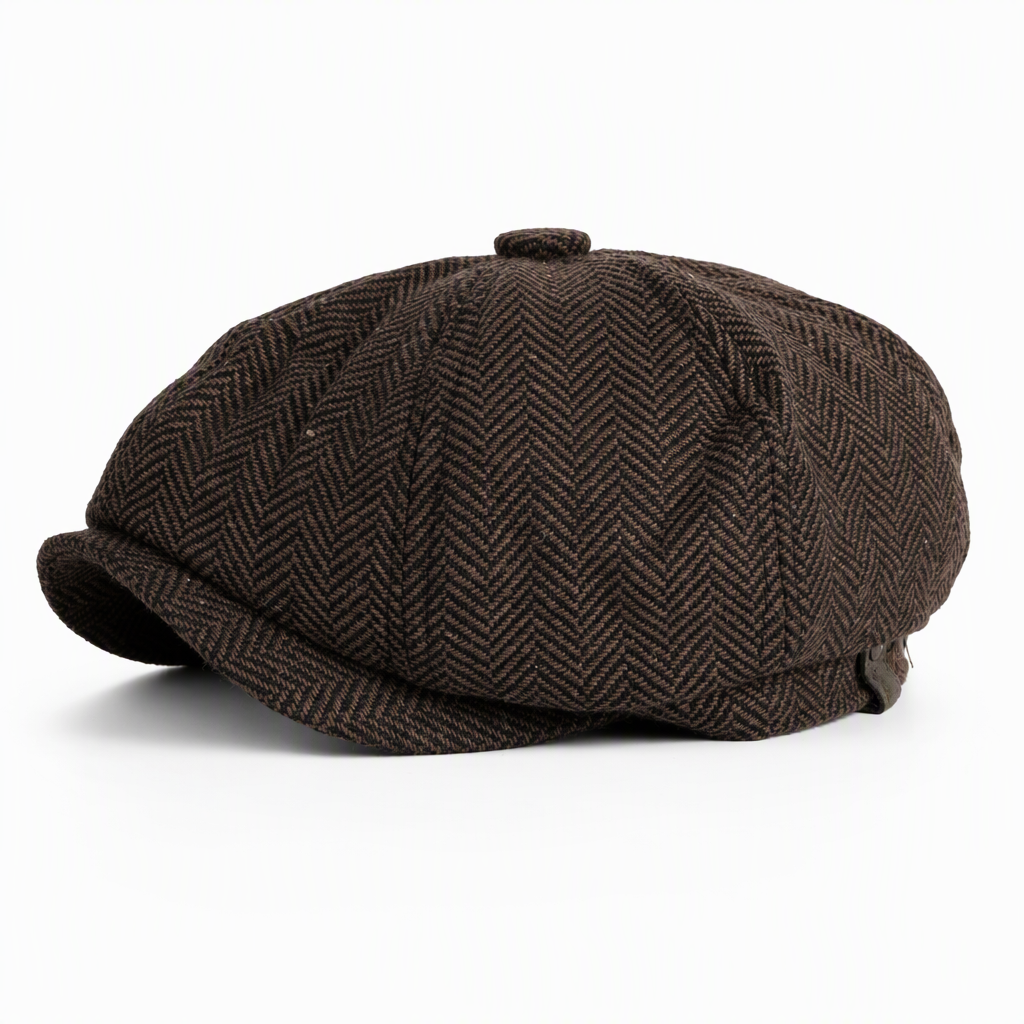 Vintage Newsboy Cap im britischen Stil für Männer und Frauen Klassische lässige flache achteckige Baskenmütze