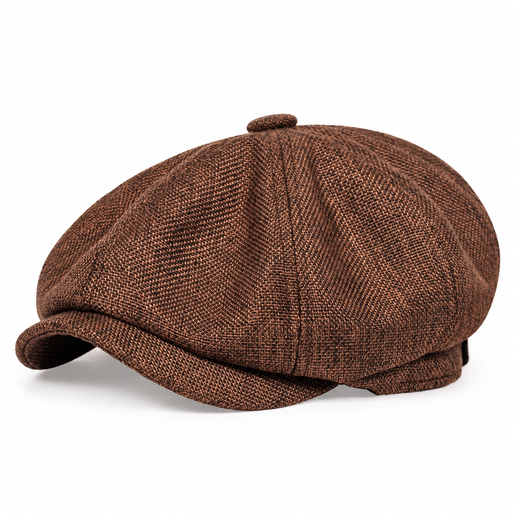Vintage Newsboy Cap im britischen Stil für Männer und Frauen Klassische lässige flache achteckige Baskenmütze
