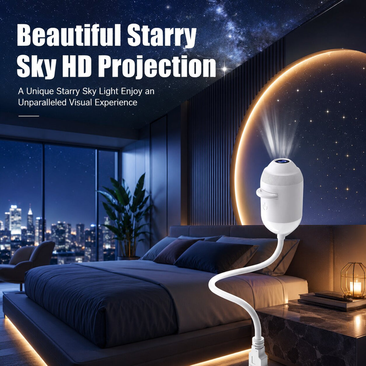Sternenhimmel Projektor mit wechselbaren Motiven