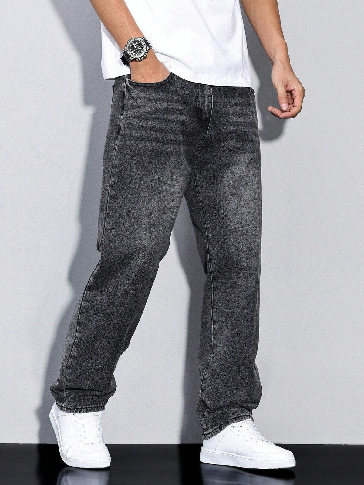 Herren Jeans Gerades Bein – Straight Fit Denim Hose