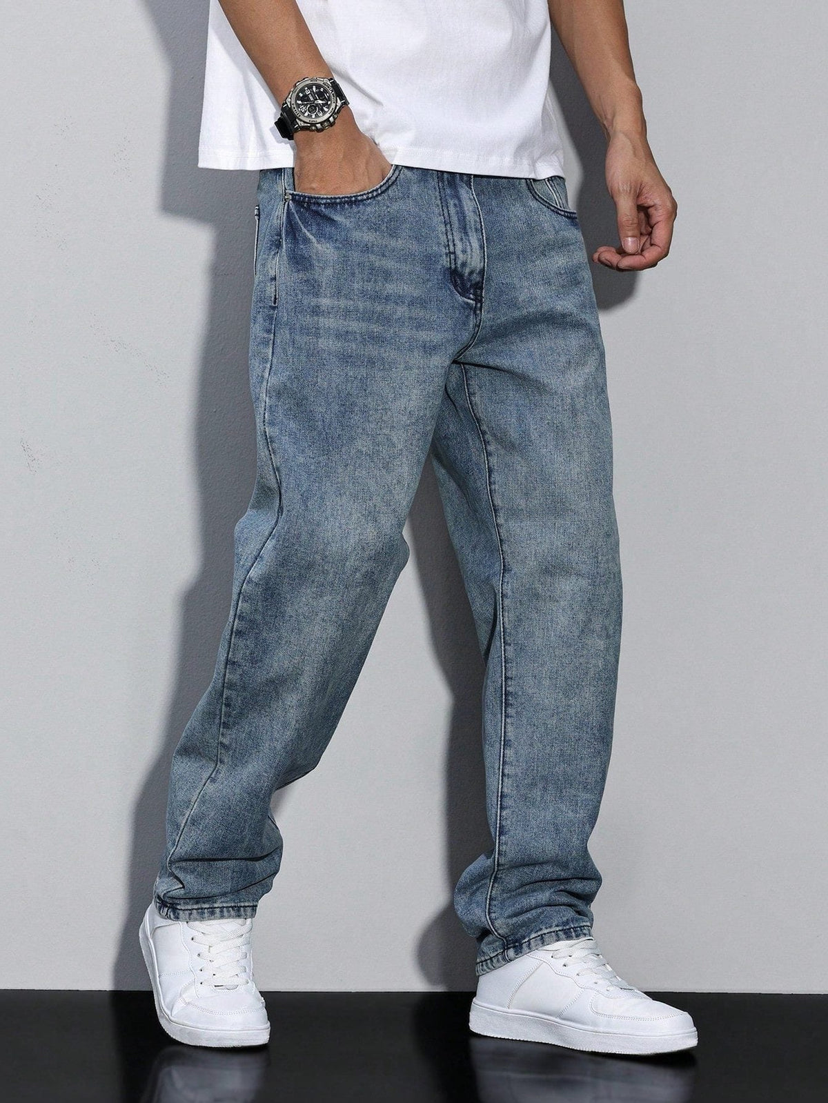 Herren Jeans Gerades Bein – Straight Fit Denim Hose