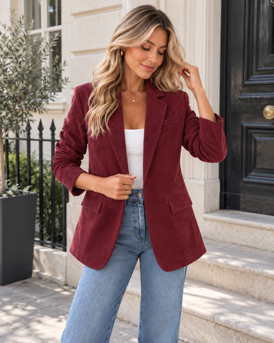 Suedine Blazer
