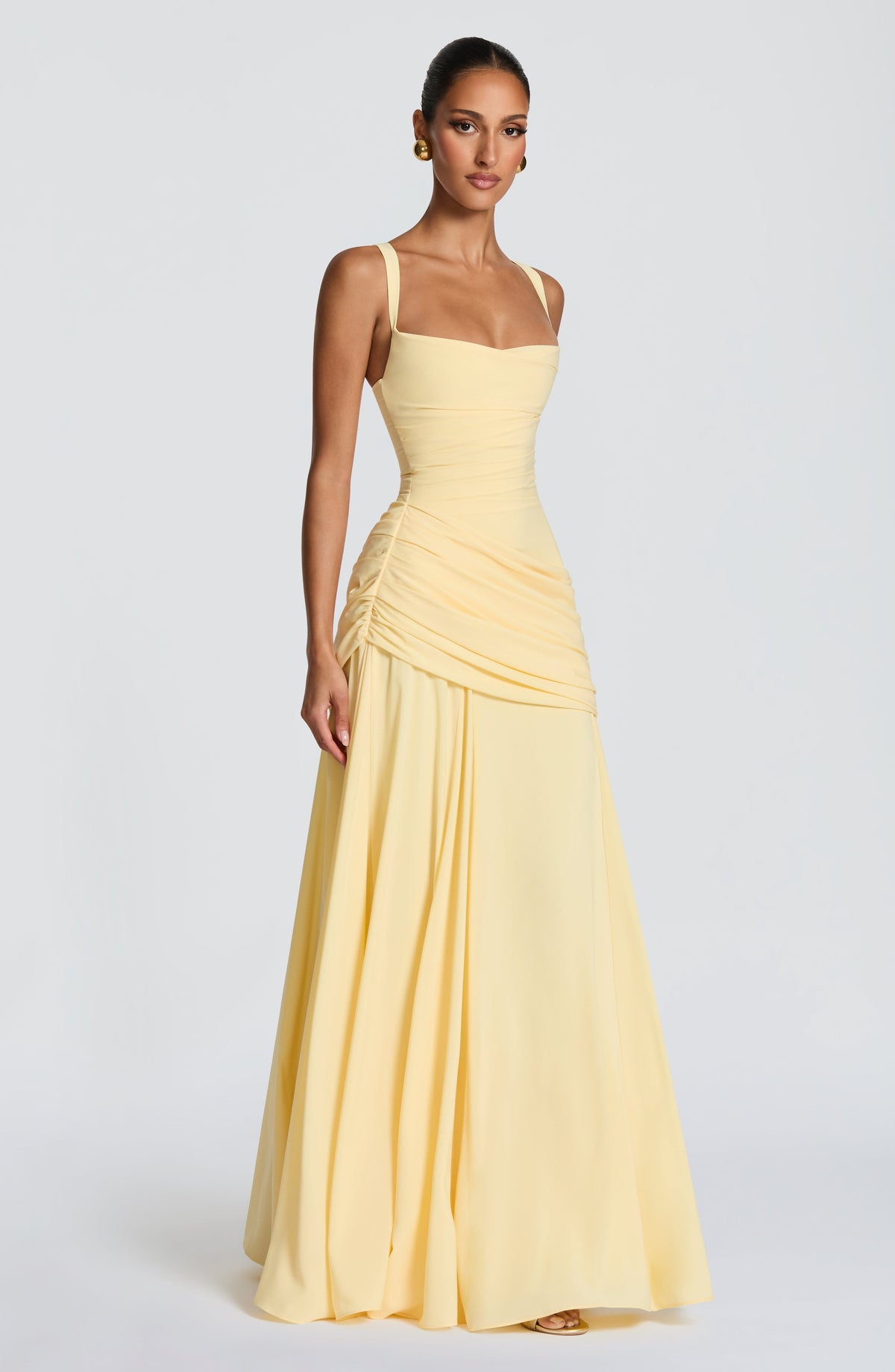 Elegantes Maxi-Kleid mit Drapierung