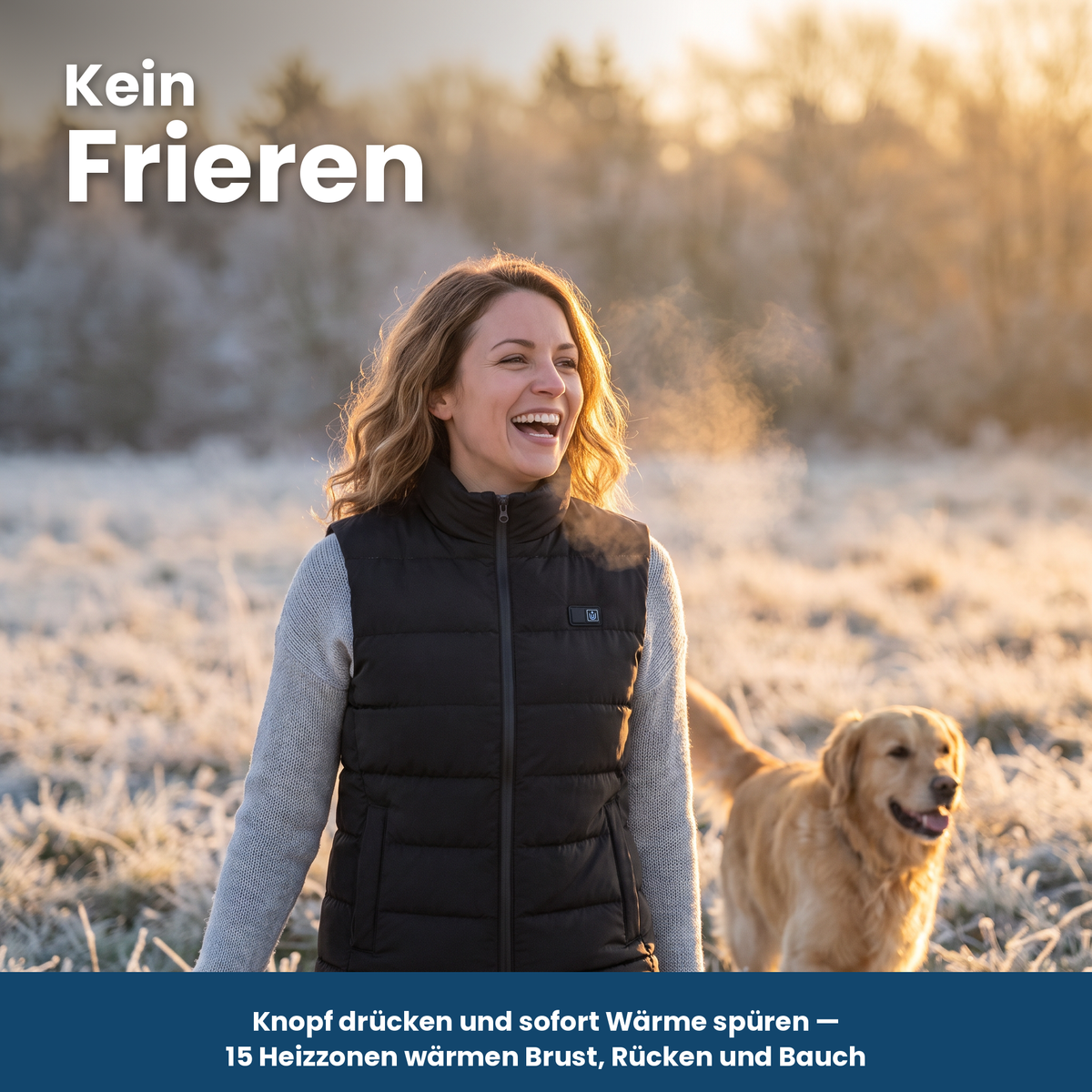 Heizweste mit 15 Heizzonen
