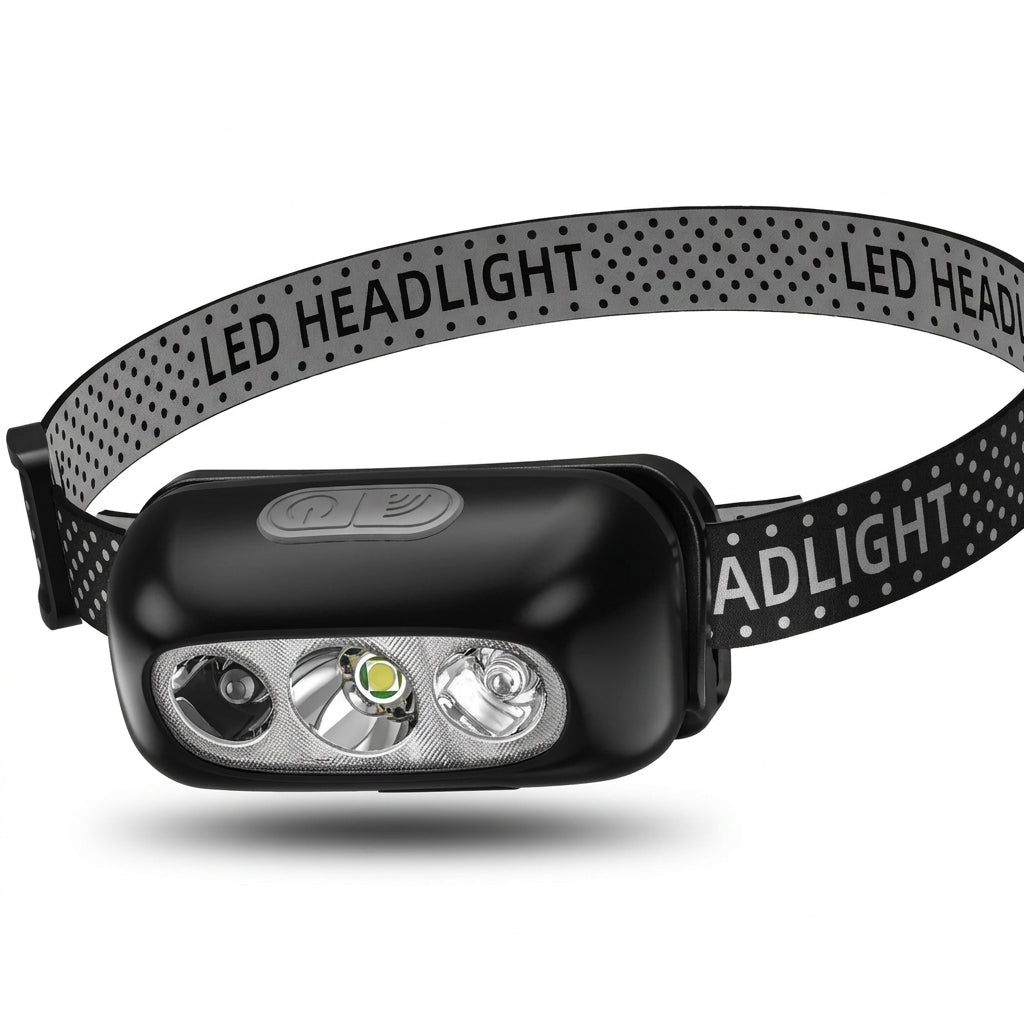 Wiederaufladbare LED-Stirnlampe mit Bewegungssensor