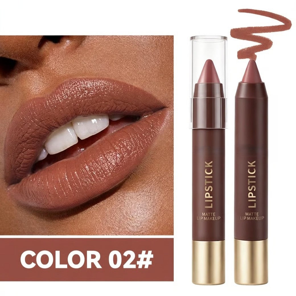 6er-Set langanhaltender matter brauner Lippenstift