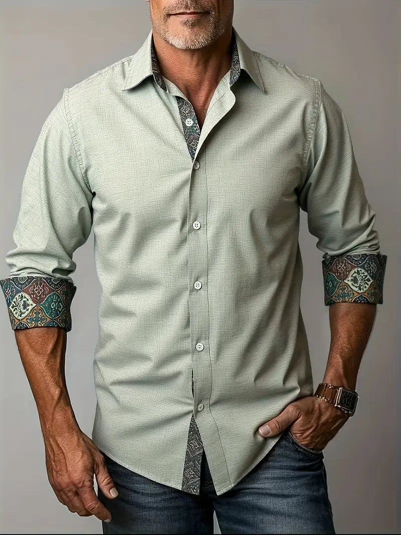 Theo Tailliertes Button-Up-Hemd