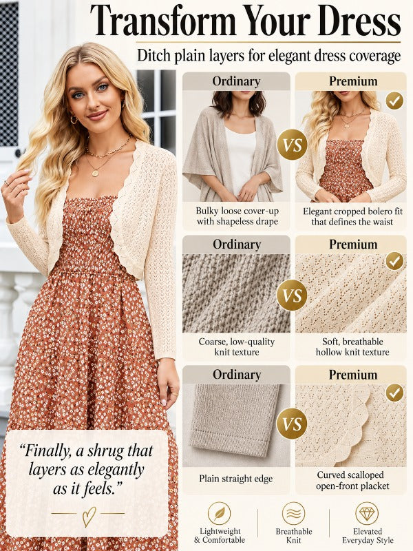 Damen Cropped Cardigan