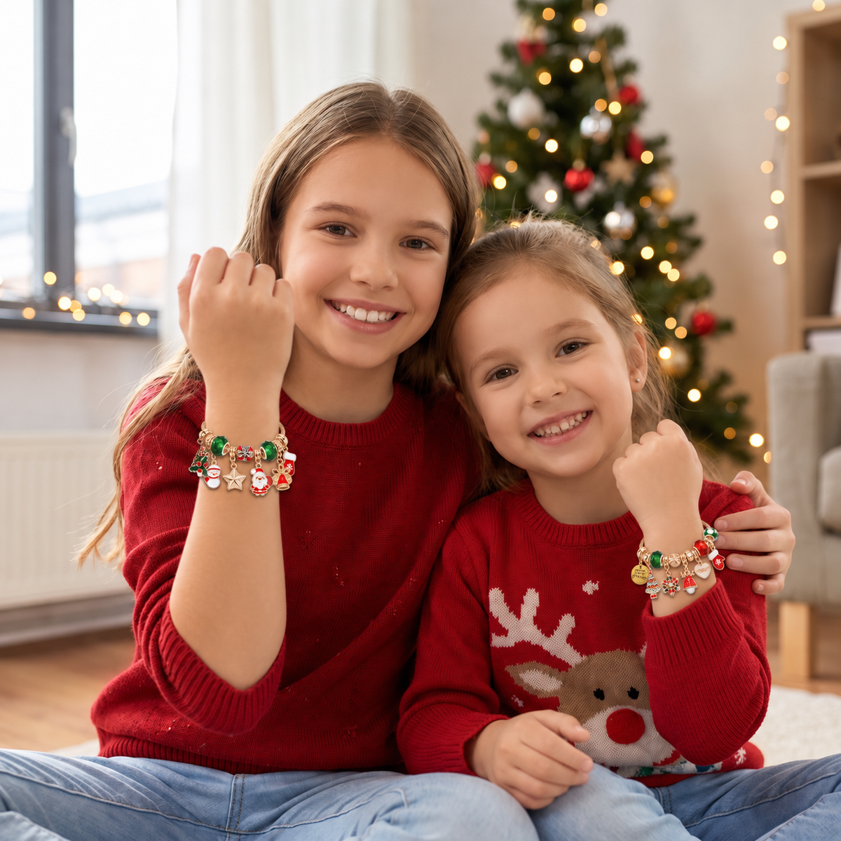 24-Tage Weihnachts-Armband-Adventskalender – DIY Schmuckbastelset für Mädchen