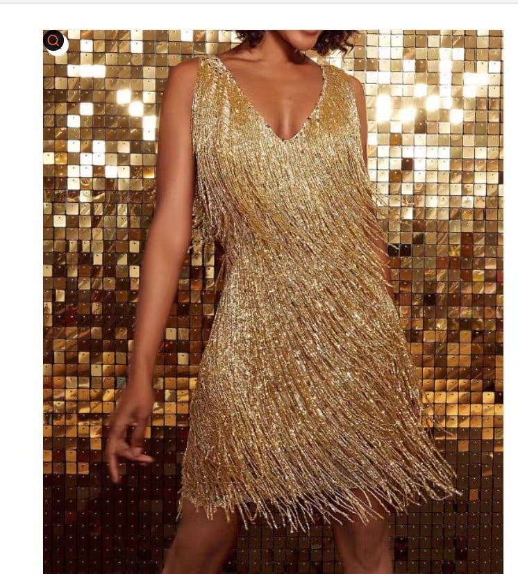 Elegantes Fransen-Partykleid