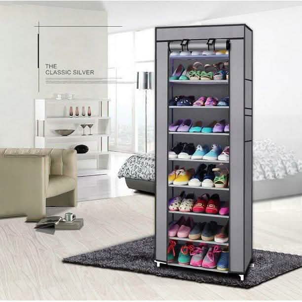 10-lagiges 9-Fach Schuhregal Aufbewahrung Schrank Organizer