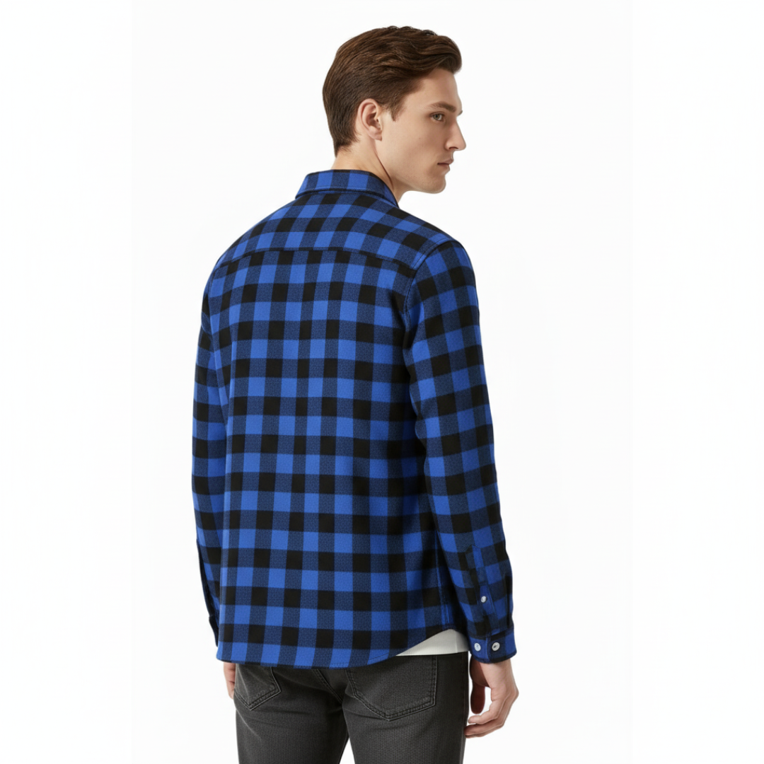 Herren Flanellhemd mit Karomuster | Leichtes Overshirt