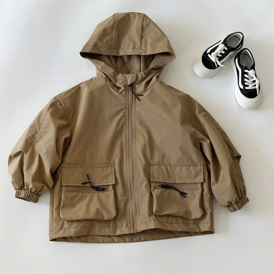 Jacke Jungen wasserdicht mit Kapuze & Reißverschluss für Frühling & Herbst – StormGuard Kids Jacket