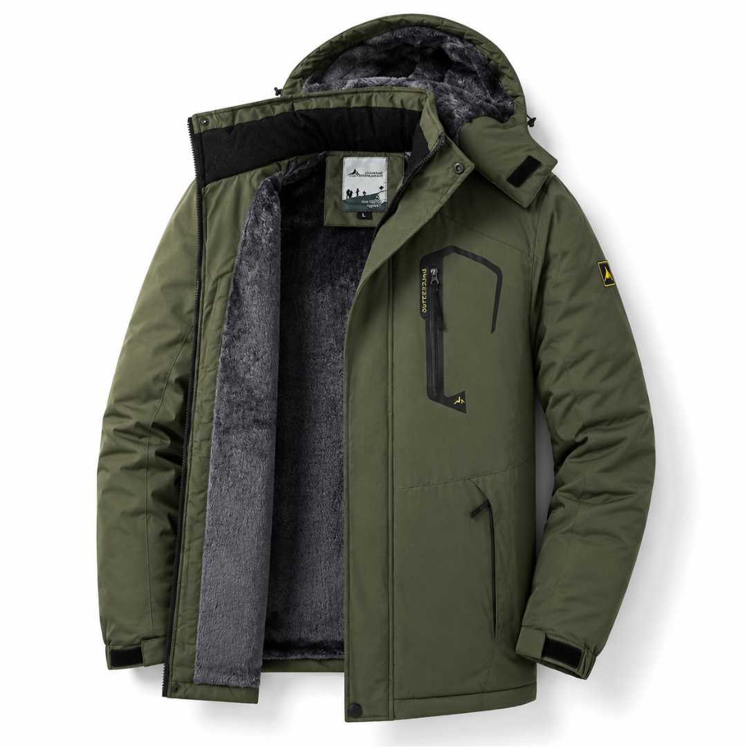 Wasserdichte Outdoorjacke für Herren – Mantel mit abnehmbarer Kapuze