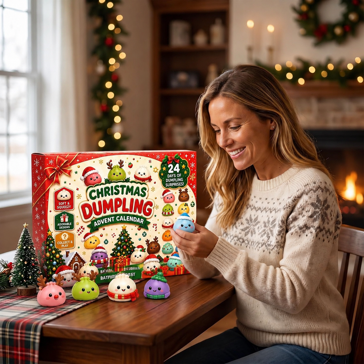Adventskalender mit 24 Squishy-Überraschungen für Kinder