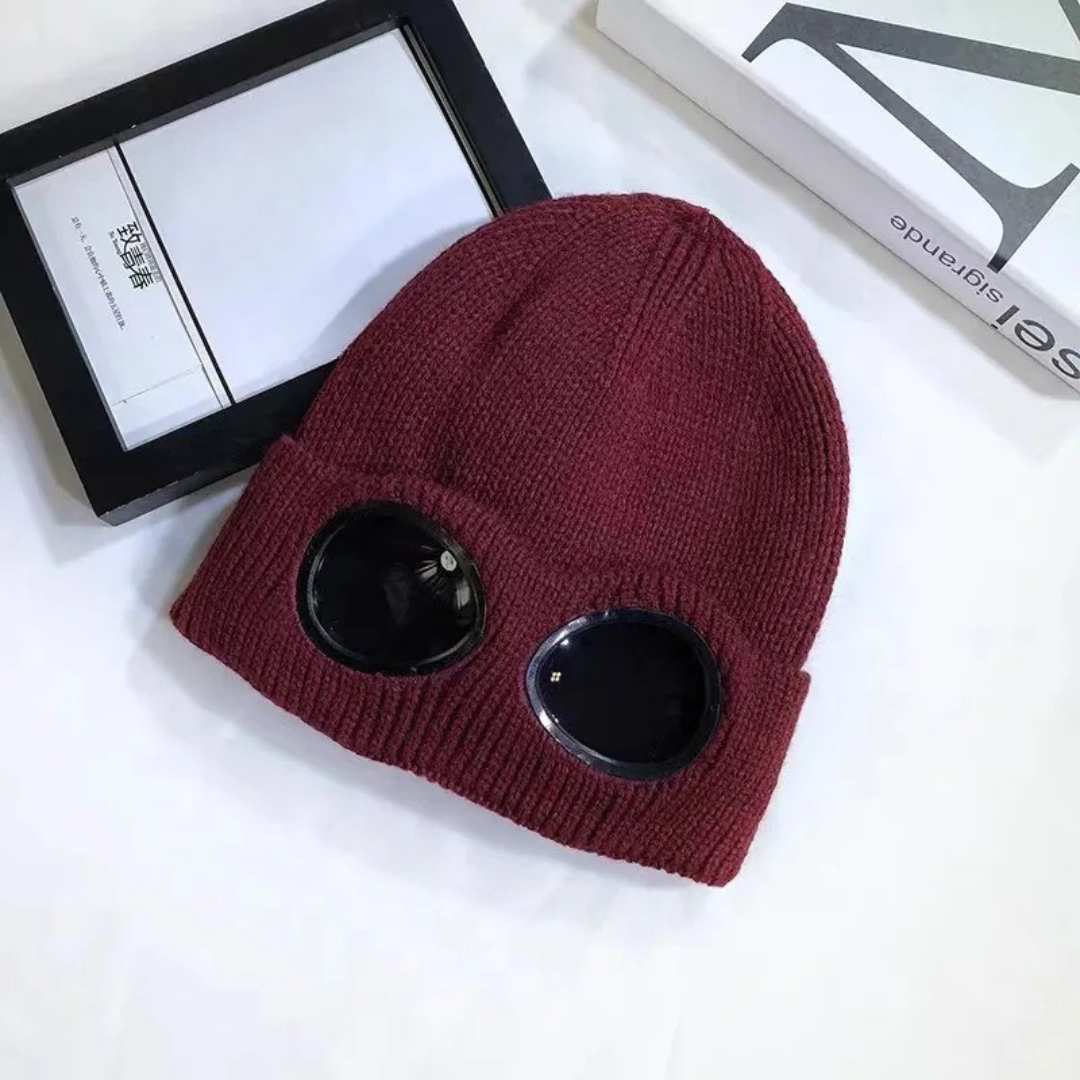 Strickmütze mit integrierter Brille – FrostSicht Unisex