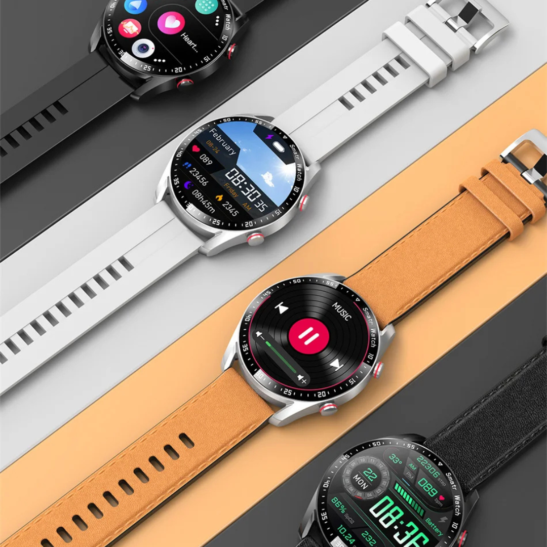 Nordspur | Runde Full-Touch Smartwatch für Männer