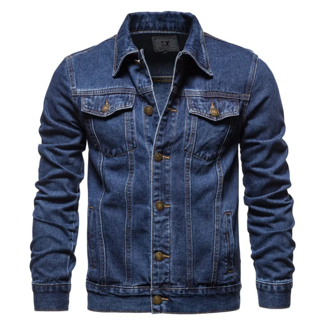 Herren Vintage Jeansjacke – Ironweft Klassische Baumwoll-Outdoorjacke