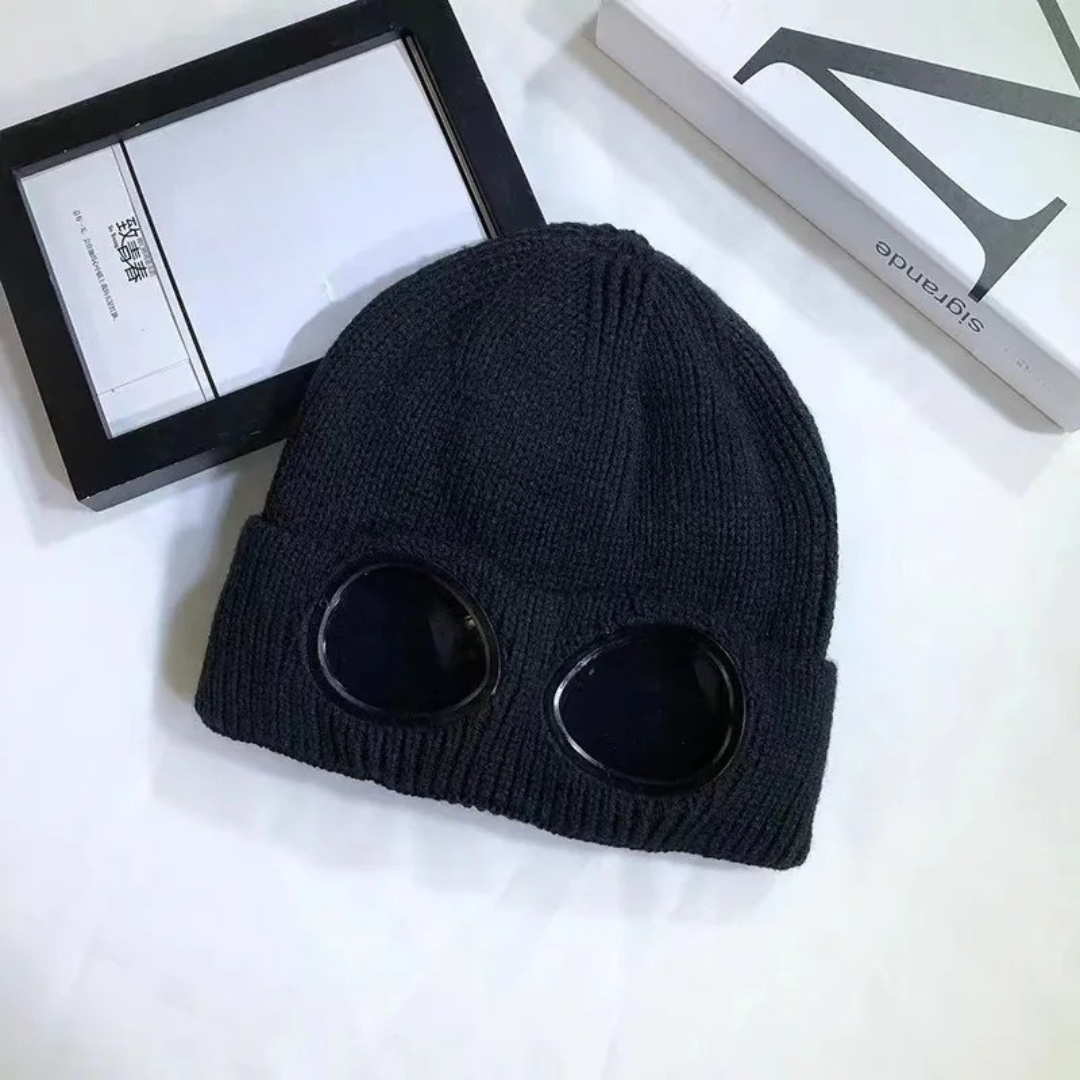Strickmütze mit integrierter Brille – FrostSicht Unisex