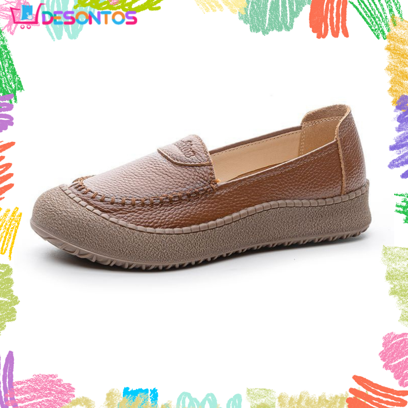 Schuhe mit weicher Sohle aus 100% echtem Rindsleder