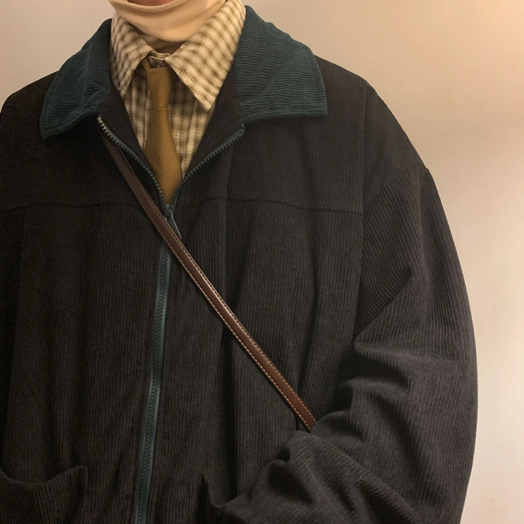 Herren Retro Cord-Bomberjacke – Broadmoor Reißverschlussjacke