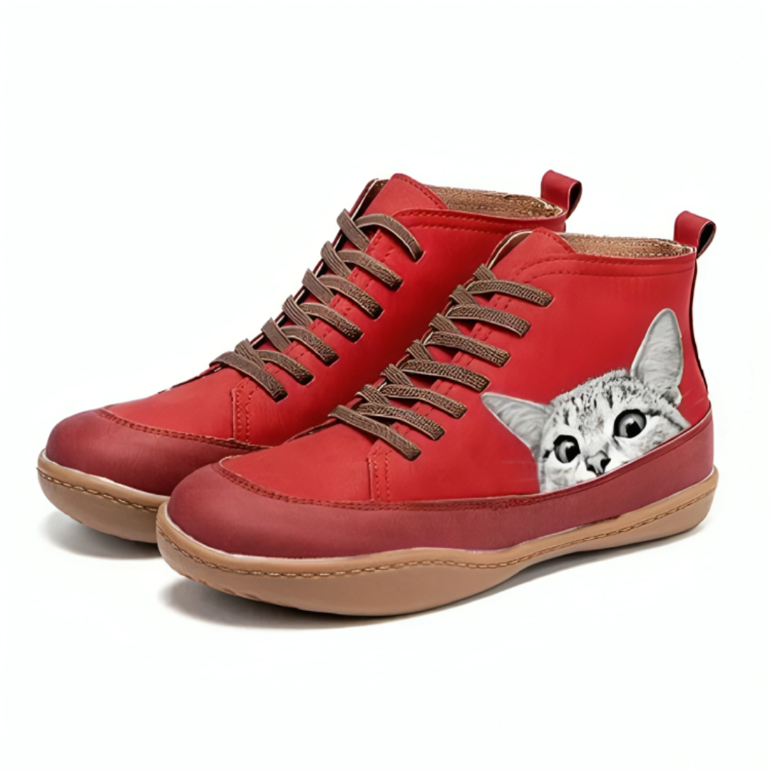 Schuhe Leder warm & stylisch – CatLovers Ankle Boots