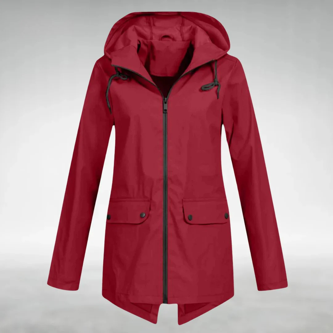 Wasserdichte Damenjacke mit Kapuze & Atmungsaktivem Komfort – RainChic Coat