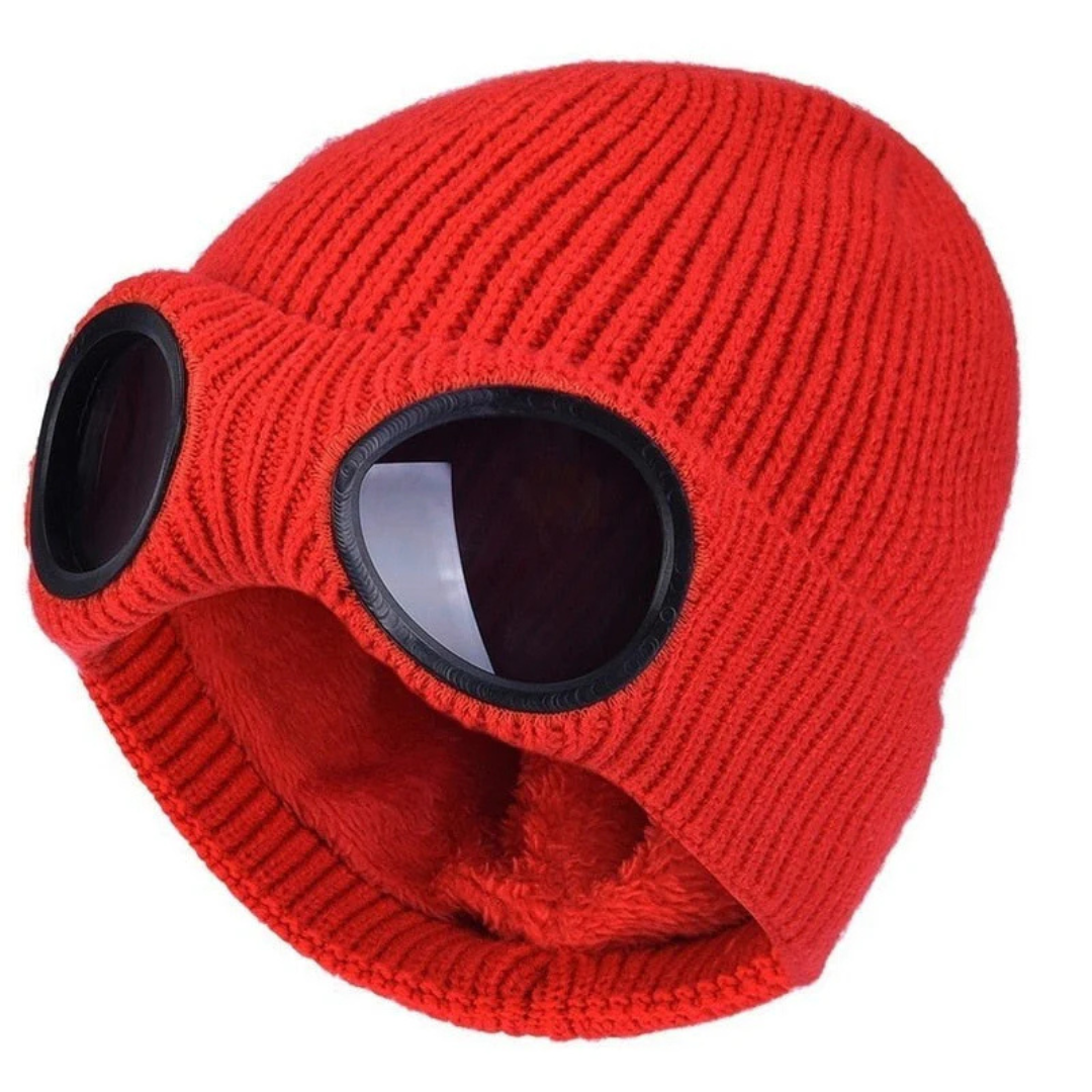 Strickmütze mit integrierter Brille – FrostSicht Unisex