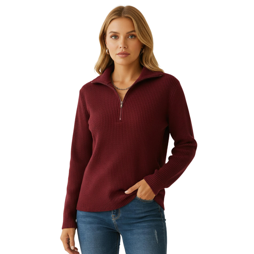 Nordspur | Selene Pullover mit Halb-Reißverschluss