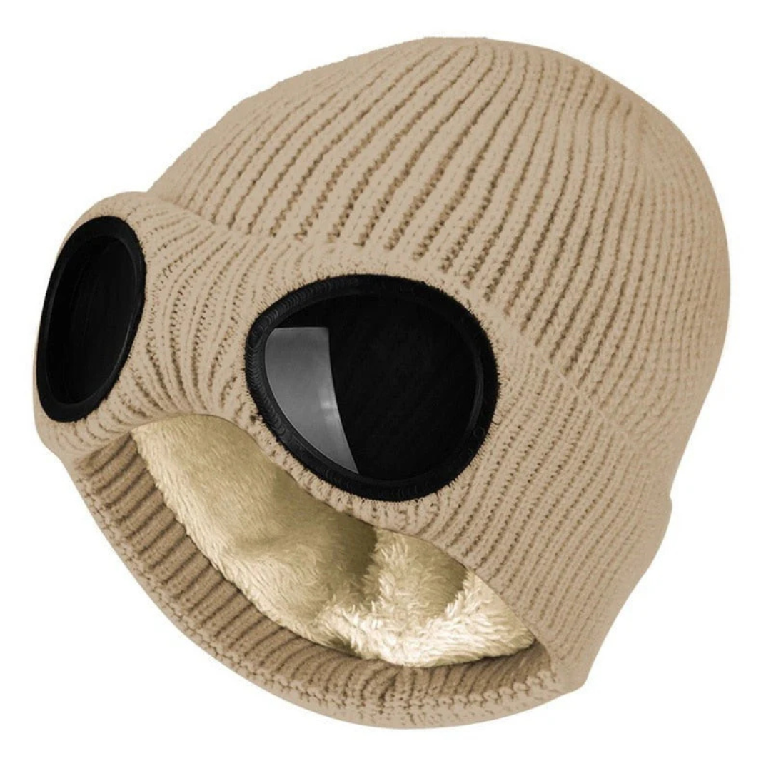 Strickmütze mit integrierter Brille – FrostSicht Unisex