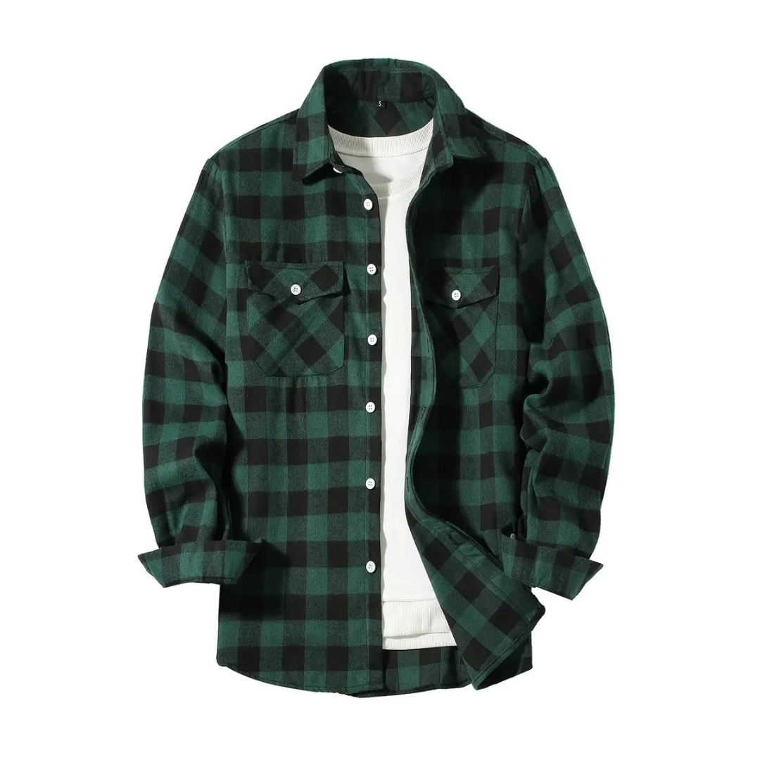 Herren Flanellhemd mit Karomuster | Leichtes Overshirt