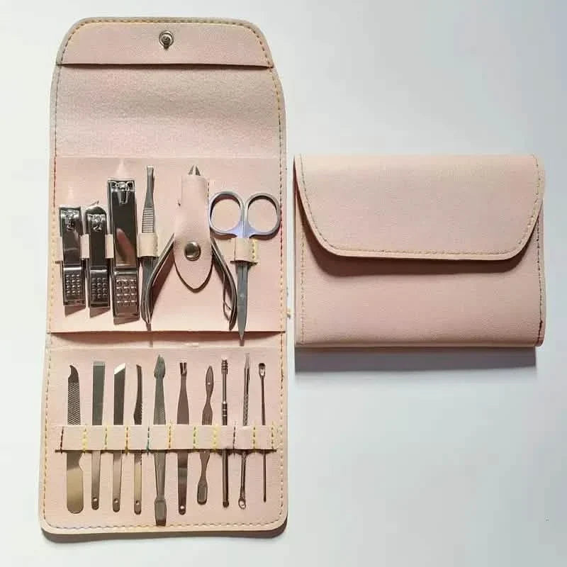16-teiliges Nagelknipser Maniküre-Set mit tragbarer Reisetasche