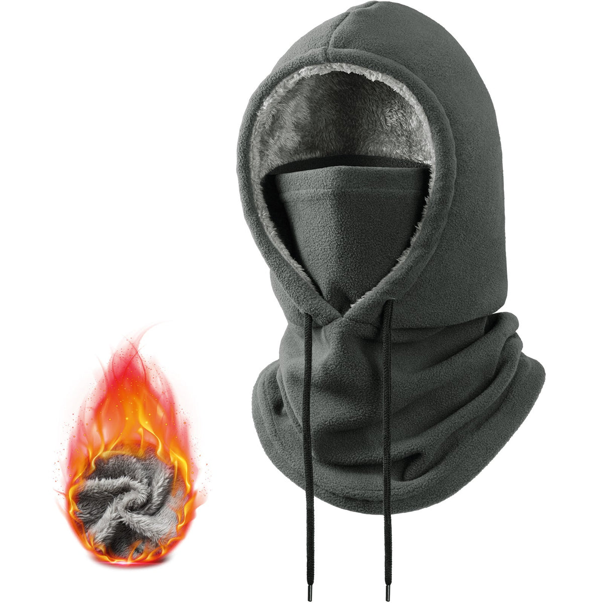3-in-1 Winter Balaclava – windproof, bedeckt Kopf, Nacken, Gesicht & Ohren. Verstellbare Passform für Skifahren, Radfahren & kaltes Wetter