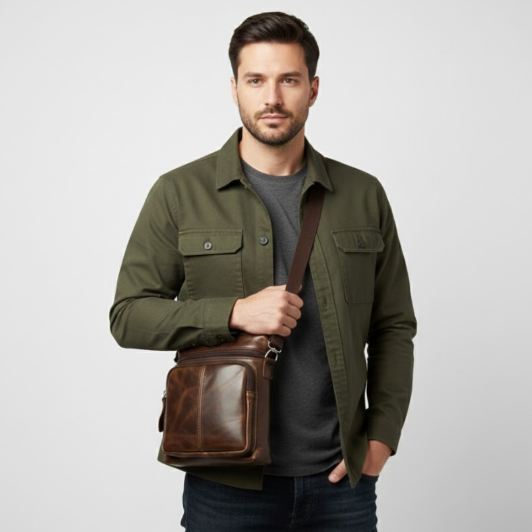 Nordspur | Kleine Echtleder-Messenger-Tasche