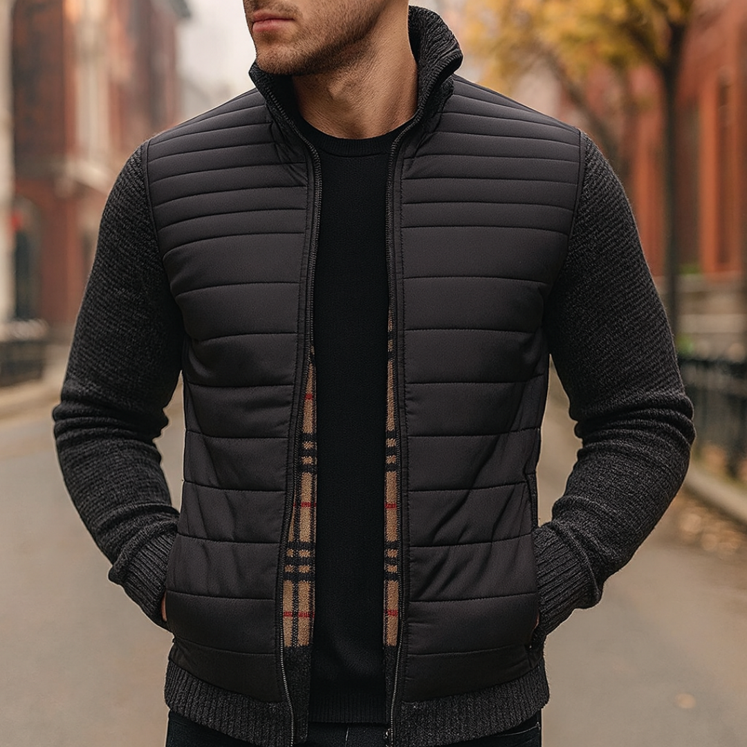 Fleecejacke mit Strickärmeln & warmer Innenfütterung – Nordspur WinterEase