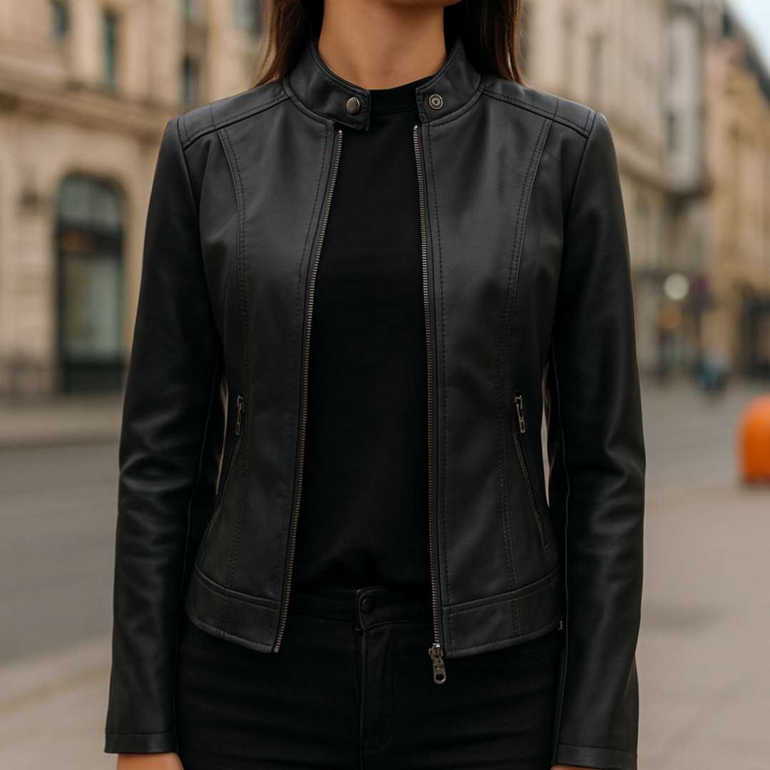 Lederjacke Damen mit figurbetontem Schnitt & zeitlosem Design – Eleganza Jacket