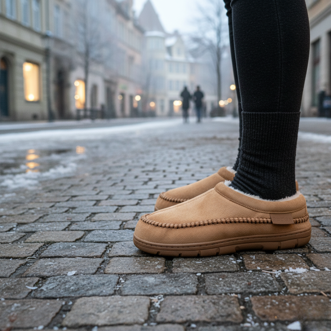 Stiefel Herren Lammfell mit Memory Foam & Gummisohle – CozyStep Boots