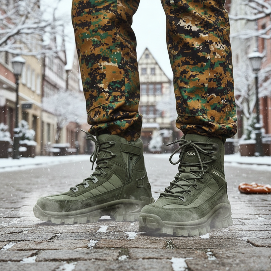 Stiefel Herren Tactical Winter mit Grip-Sohle & Warmfutter – TerraForce Boots