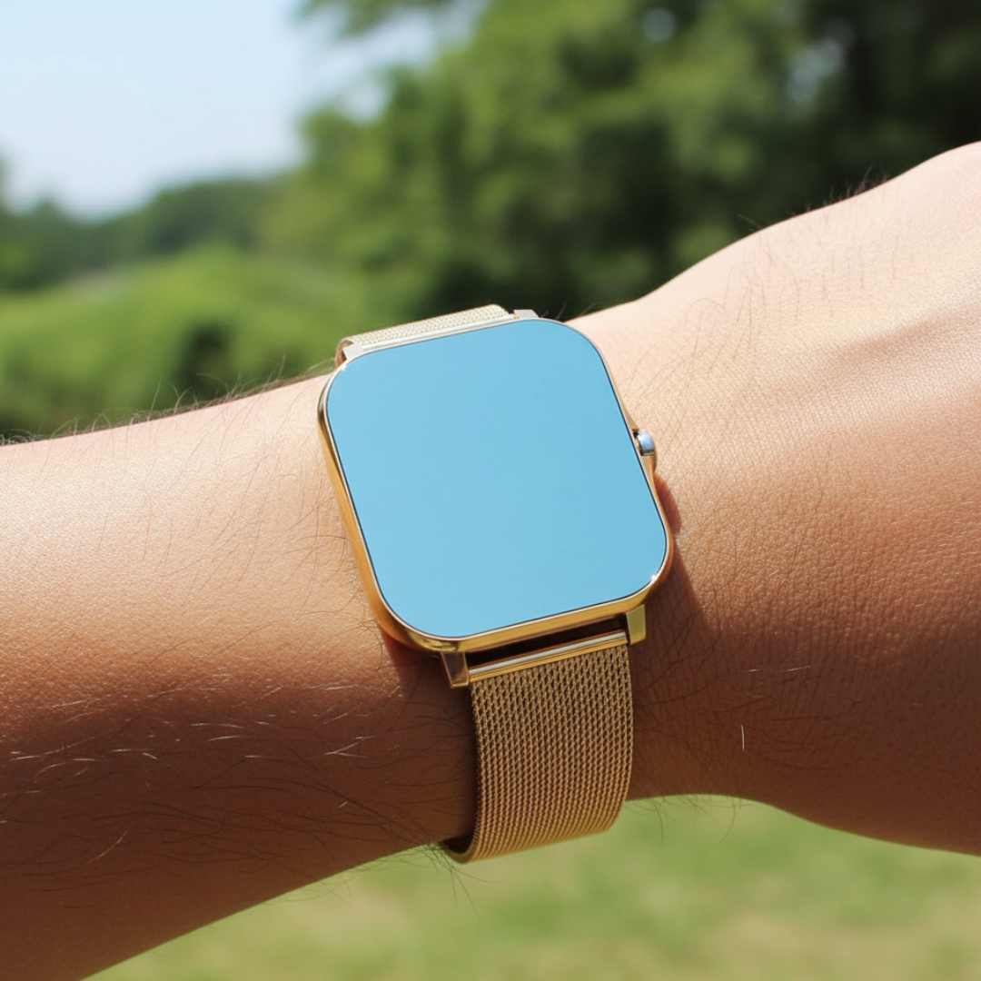 Smartwatch Damen Fitnessuhr mit Herzfrequenz & Benachrichtigungen – AuraTime Uhren